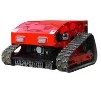 Crawler Type Four Wheel Hybrid Remote Control Lawn Mower 20mm-180mm Cutting Height