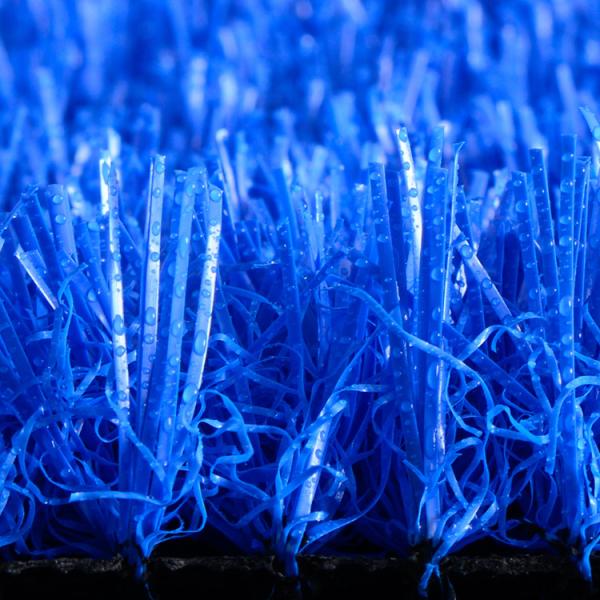 Swimming Pool Blue Artificial Grass Turf 25mm 10000 Dtex Fiber Degree