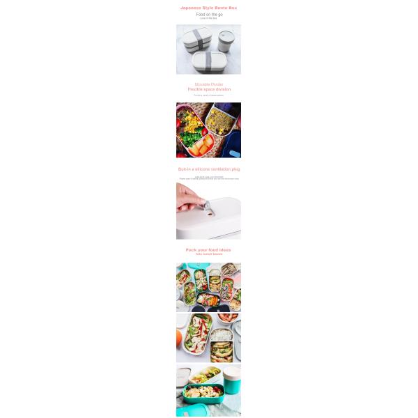 OEM Takeaway Microwavable Blue Food Container BPA Free Plastic Children Cool Lunch Box