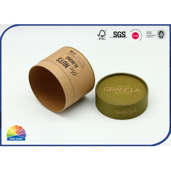 4c UV Print Packaging Peanuts Dry Fruit Kraft Paper Tube Box