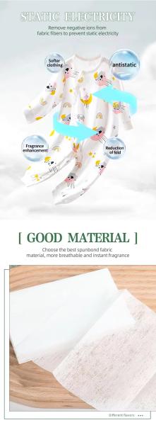 Customizable Safe Fabric Softener Sheets Convenient For Home And Travel Use