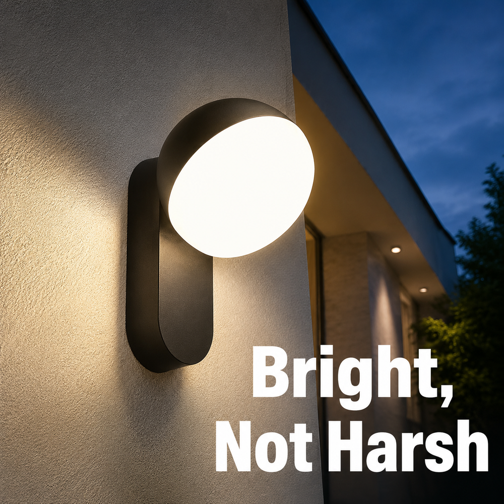 12W Adjustable Round LED Garden Lights 3000K Outdoor Wall Light For Modern Facades