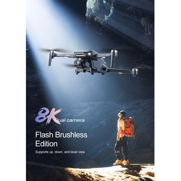 OEM Logo Rg608 Pro Rc Quadcopter Helicopter Air Hover Height Fixed 2.4g Wifi Fpv Optical Flow Shooting Brushless Drone Dron