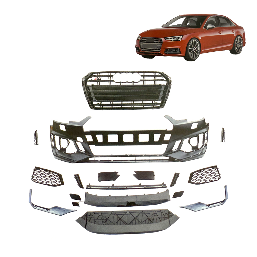 Complete S4 Performance Front Bumper Kit Compatible with OE 8W0807065SGRU for 2016 Audi S4 B9