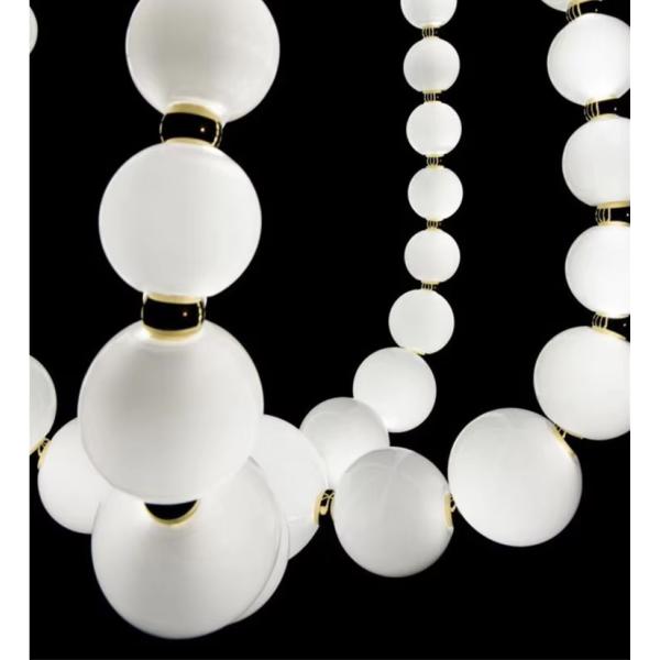 Pearl Necklace Buddha Glass Ball Villa Hotel Creative Design Luxury High-End Chandelier Non-Standard High-End Custom