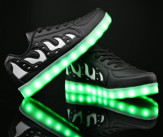Led Light Up Neon Color Emitting Lace-up Trainer Led Tenis Shoes Led Sneakers