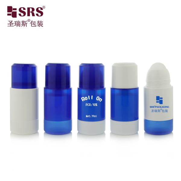RPPE 50ml 75ml Luxury Replaceable Roller Ball Bottle PP PCR MONO Material