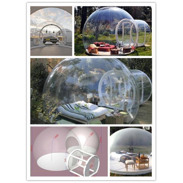 Waterproof Transparent Bubble Tent , Outdoor Inflatable Bubble Camping Tent