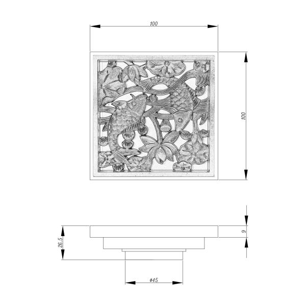 DL-20136 Brass Floor Drain