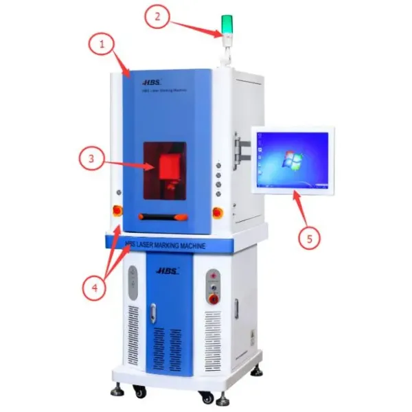 Enclosed 20W Fiber Laser Marker /Laser Marking Engraving Machine