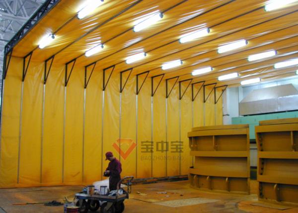Cabina de espray plegable telescópica móvil de la pista para el equipo mecánico de la industria