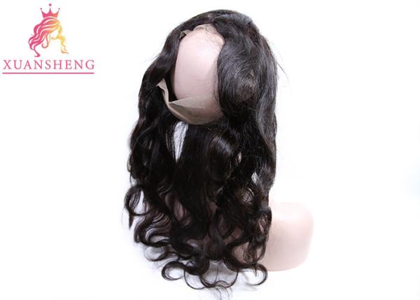 Full Curticle Aligned 360 Lace Frontal  Natural Black With Body Wave Virgin Hair