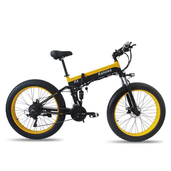 26x4.0 inch Fat Tire Folding E-Bike 1000W Motor 14.5AH S/\MSUNG Lithium Battery 21-Speed Electric Bike Drop Shipping Available