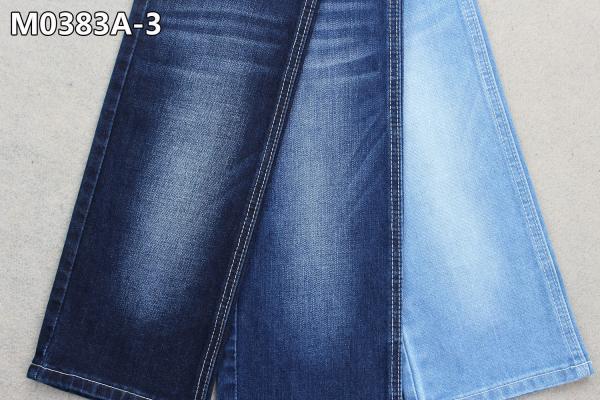 obscuridade da tela da sarja de Nimes do Spandex do poliéster do algodão 380gsm - azul com estiramento médio do Slub