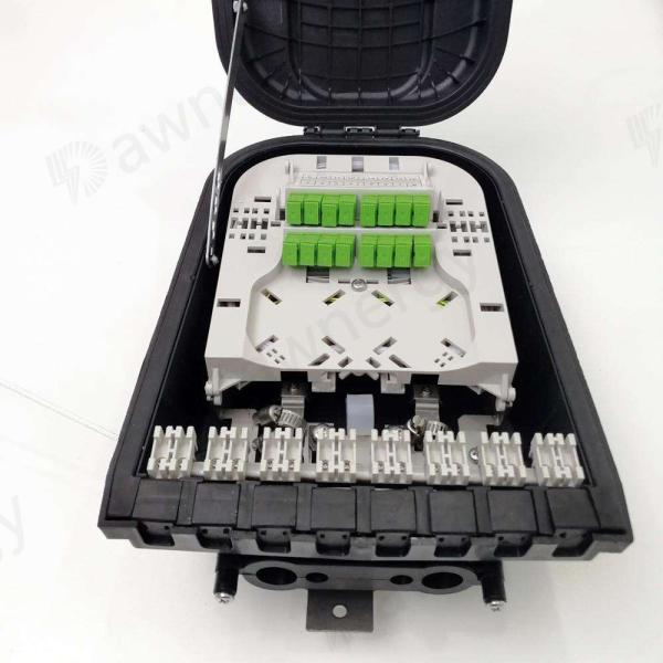 FTTH FTTB exterior IP65 montado en pared o poste 16 puertos caja de distribución de fibra óptica caja terminal de acceso de fibra