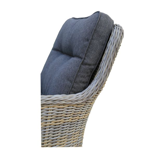 Outdoor Backyard Furniture PE Rattan Chairs With Cushion and Patio Table Luxury Garden Set