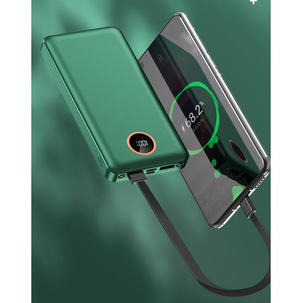 New Arrival Fast Charging Battery Display Power Bank Portable Mobile Phone Power Bank 10000mah With Charging Cable