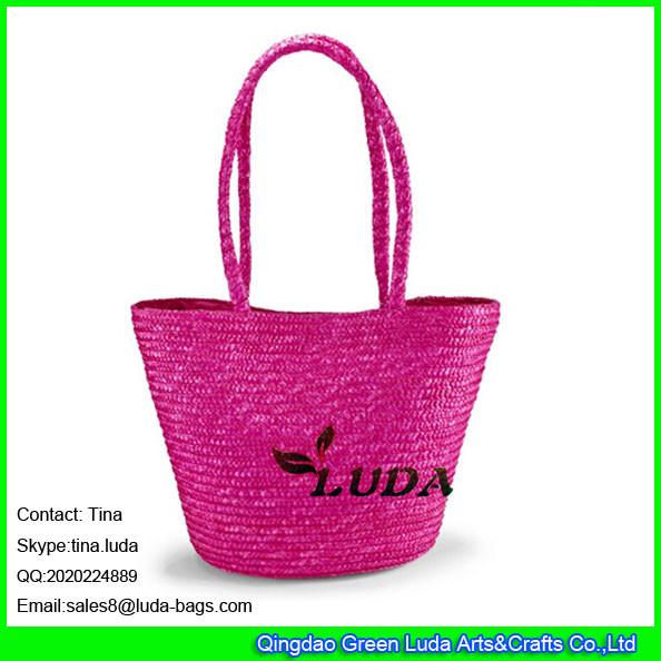 LDMC-092 new designer striped tote bag handmade natural handbags lady  wheat beach straw bags