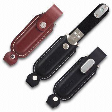 Memoria USB AT-030A del cuero del regalo de la promoción