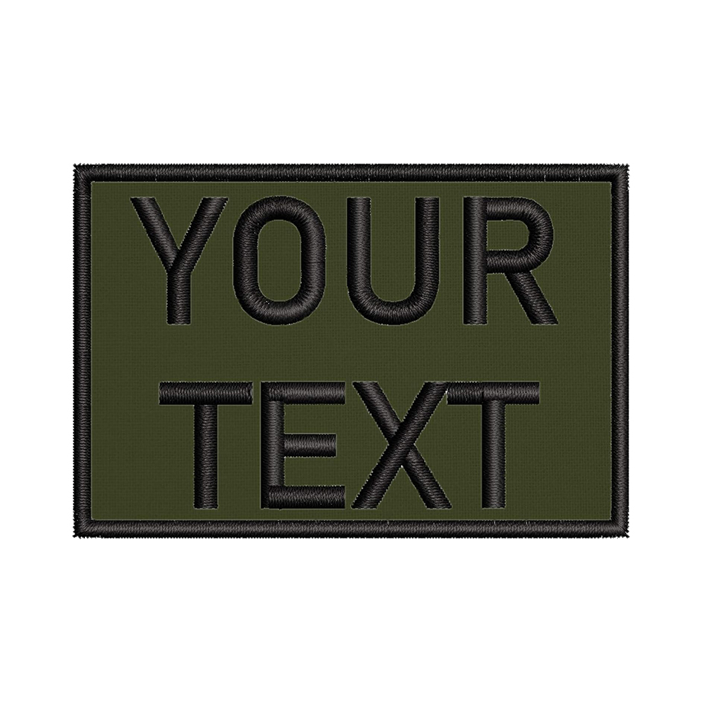 Customizable Olive Green Tactical Embroidery Patch Hook & Loop for Garments Character Design