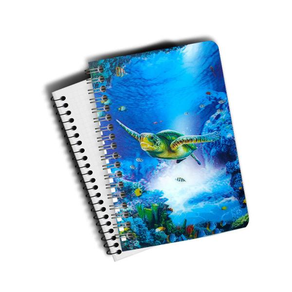 0.6mm Thickness Plastic Cover Spiral 3D Lenticular Notebook 80 Pages A4/A5/A6 Size