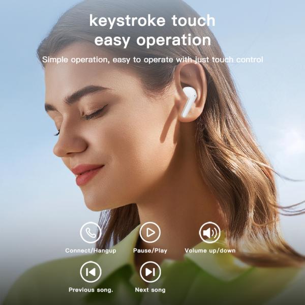 Wireless Headphones Color Screen Noise Reduction Earphone ABS Material Real Time Information