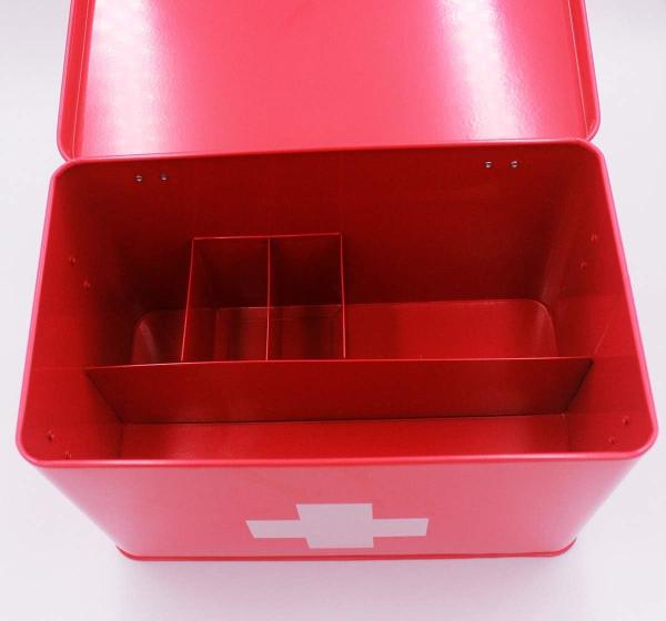 Metal First Aid Storage Box First Aid Kit medicine storage storage box Medicine Tin, Metal Medicine Storage Box
