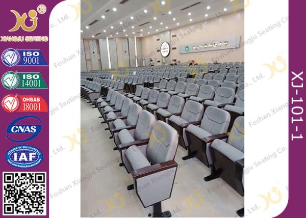 18mm Plywood Hardwood Outer Lecture / Church Hall Chairs With Low Back Floor Mounted