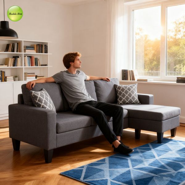 Contemporary Oversized Microfiber Sectional Couch Fabric Lounge Custom