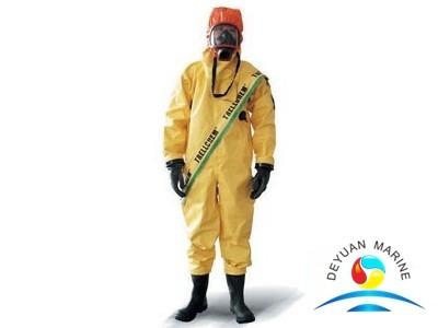 Yellow Marine Fire Fighting Equipment Chemical Resistant Suits