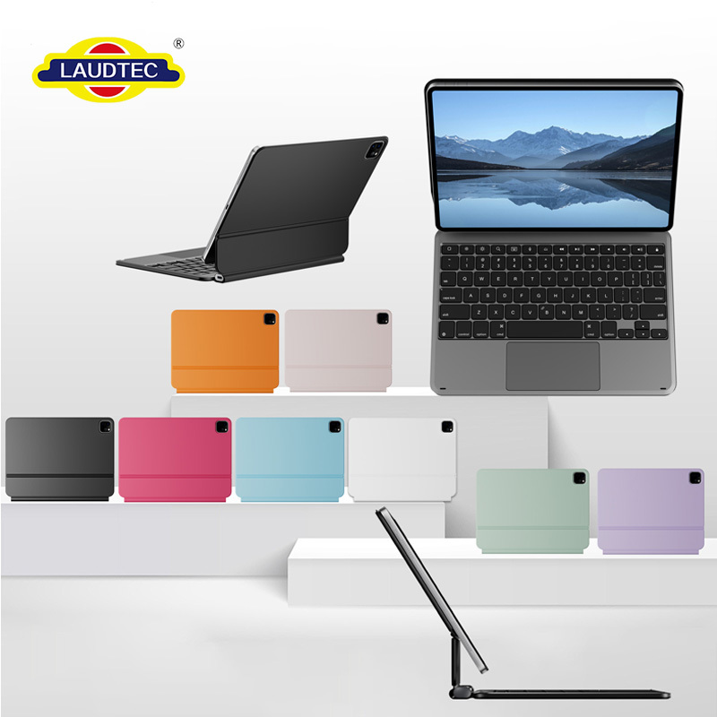 Ultra Thin Aluminum Alloy Magnetic Keyboard Cover,RGB Backlit Wireless Touchpad USB-C for iPad Pro 11/10.9 Inch iPad Air 11 Inch