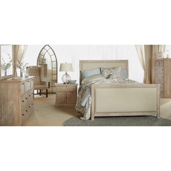 Bedroom Furniture French Country Style Solid Wood Carved King Size Bed