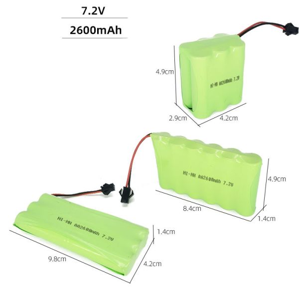 Custom Ni-MH Ni-CD Rechargeable Battery Pack 2.4v-24v Sizes for Home Appliance Applications Sub C AA AAA