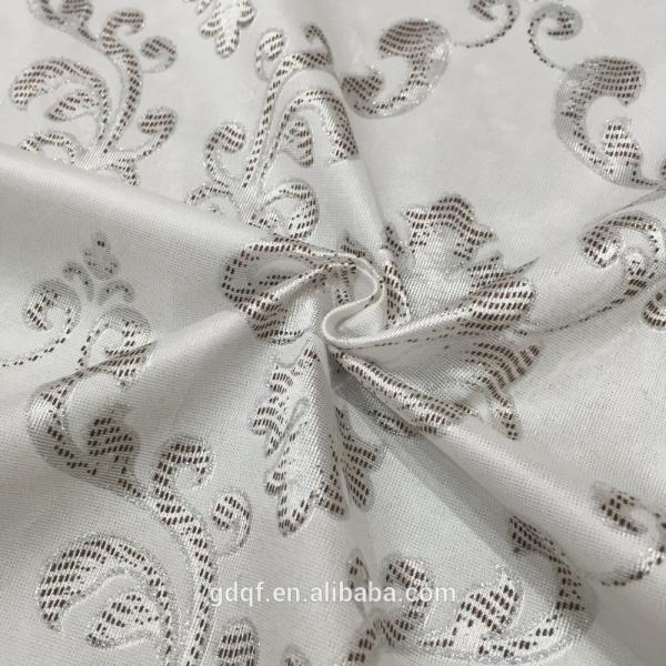 A tela branca do jacquard do GV, encolhe a tela de tiquetaque do colchão resistente