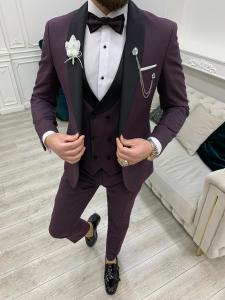 Viscose vermelha 3% Lycra do poliéster 32% do smoking 65% dos homens do
