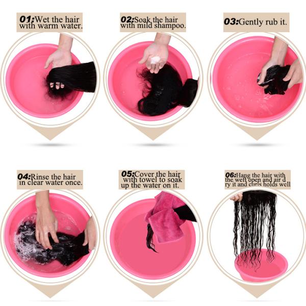 No Shedding Grade 7A Natural Black Hair Extensions No Smell With Long Lifespan