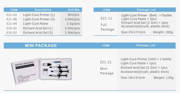 Dental Orthodontic Light Cure Full Size Ortho Bonding Adhesive A Grade