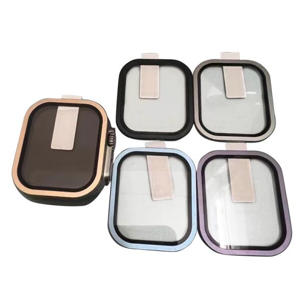 Tempered Glass Watch Screen Protector Aluminum Alloy Full Cover For Apple Watch