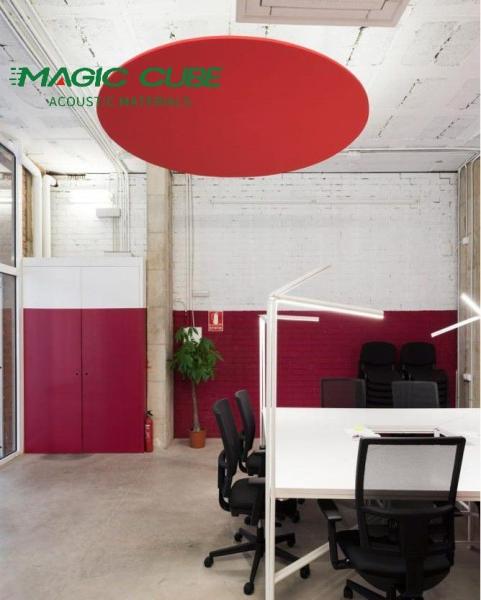Square 12mm Thickness Sound Absorbing Baffles Fire Resistance and Eco Friendly