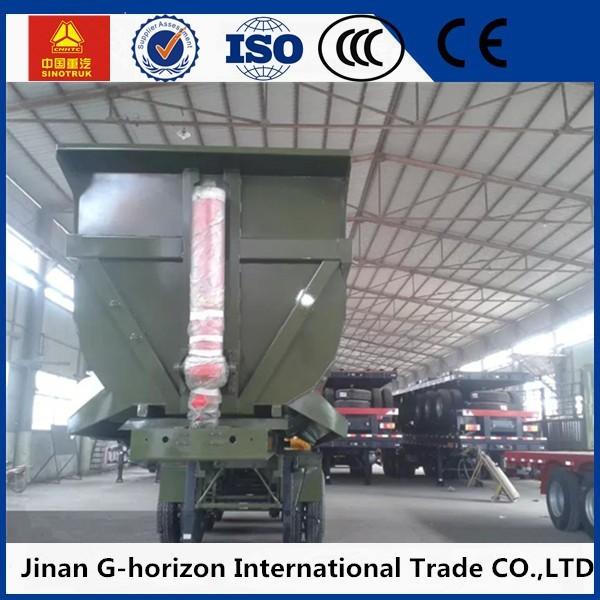 High Strength 3 Axles 70 Tons Steel Hydraulic Rear End U shaped Dump Semi Trailer