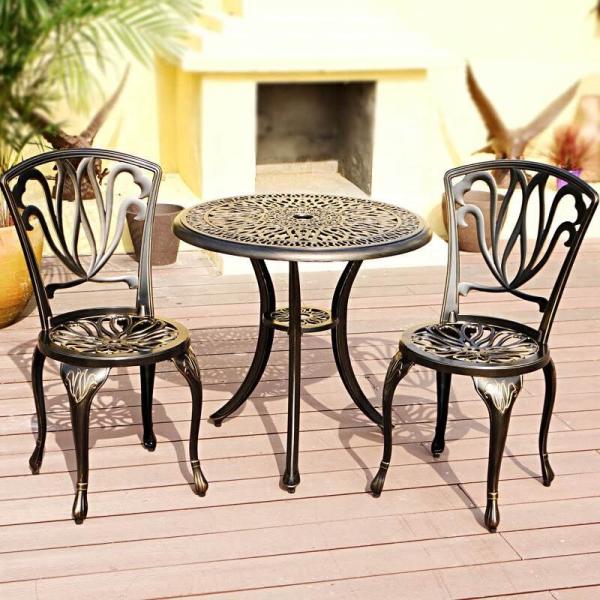 Oem Cast Aluminium Garden Table Unfolded Aluminium Table And Chairs Outdoor