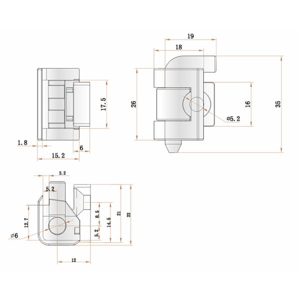 OEM Excellent Surface Chrome Cabinet Hinges Durable For Industry Equipment