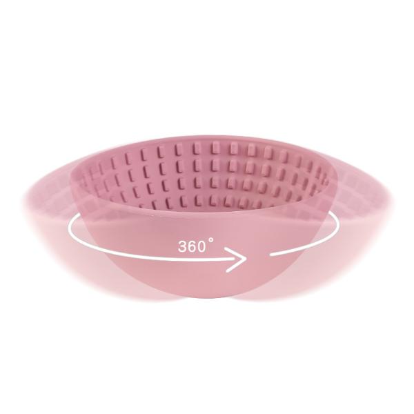 Pet Feeding Bowl Round Silicone Dog Bowl Slow Feeder for Healthy Eating Interactive Feeder