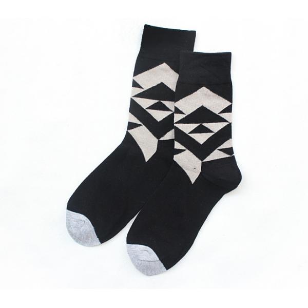 Winter Thick Knitting Mens Crew Socks , Cotton Socks For Men Sweat Absorbent