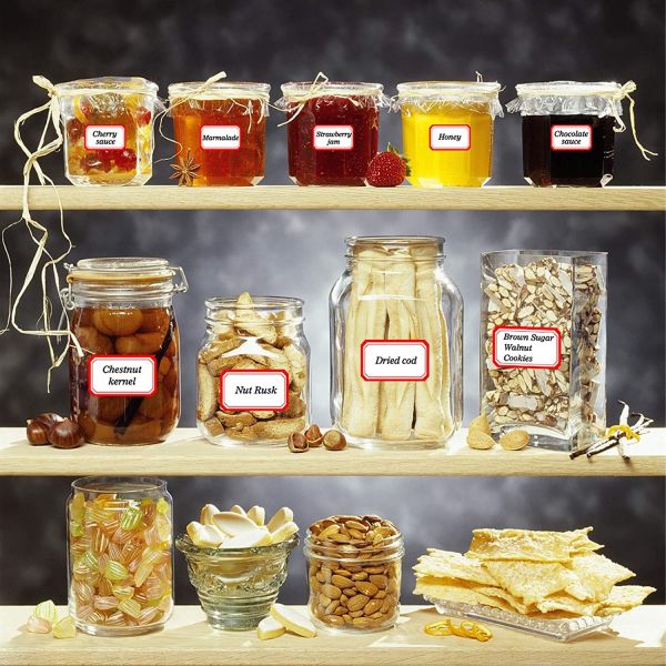 Preprinted Jar Spice Label Stickers Glass Seasoning Bottle Labels