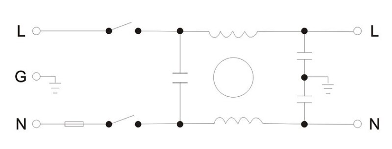 Фильтр DBI6 EMI, фильтр шума линий питания переменного тока 6A с розеткой IEC