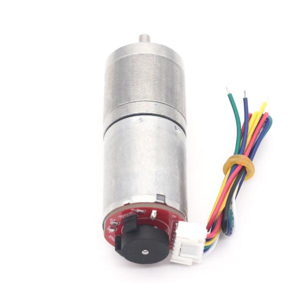25mm Encoder Small DC Gear Motors High Torque 6v 60RPM Permanent Magnet