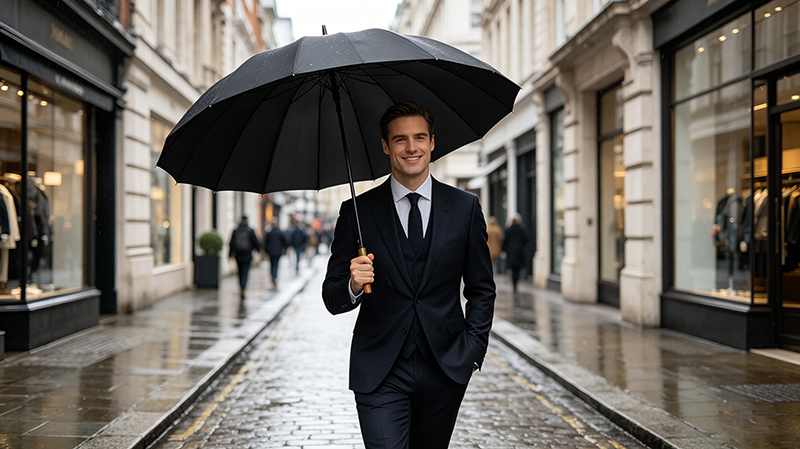 Automatic open gentleman's business umbrella