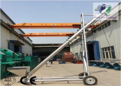 Mobile Stainless Steel Screw Conveyor ,  Inclined Screw Conveyor For Salt Chemical