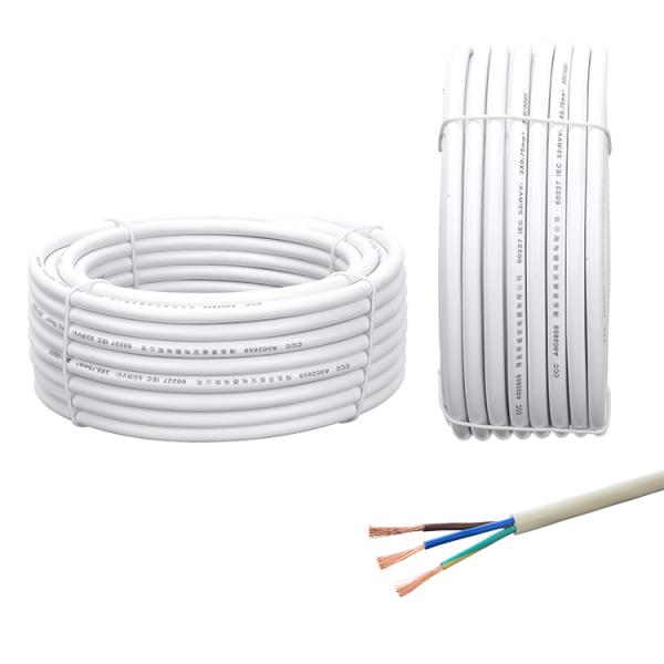 IEC 52 RVV Cable 300/300V 4 Core 1.0mm2 Flexible Power Cable PVC Copper Conductor 52 RVV/RV/BV/BVV Electric Cable Wire